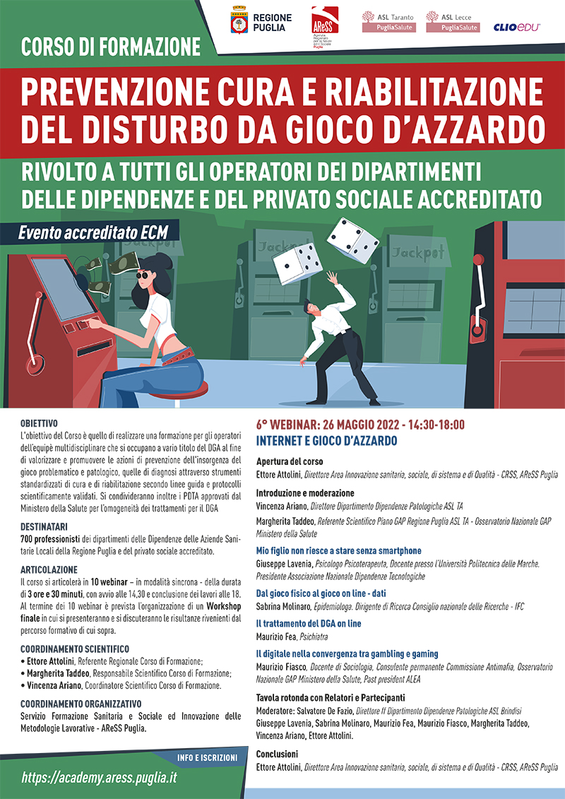 Giuseppe Lavenia Gioco Azzardo Puglia